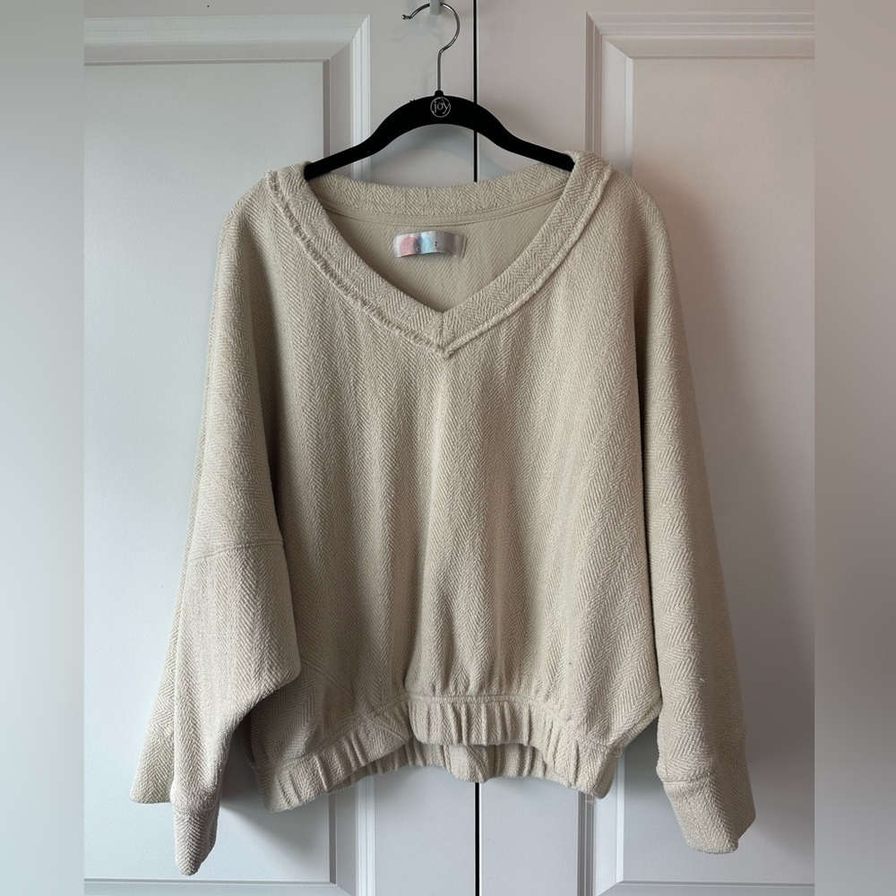 Free People Beach BRB Solid Pullover Oversized Harvest Moon (Size S)